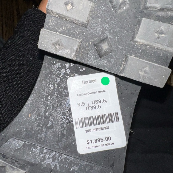 Hermes Kelly Ankle boot size 39.5 EU Glossed Calfskin black - Picture 12 of 16